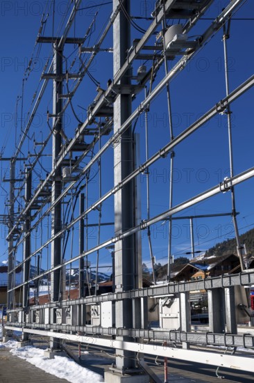 Power lines, Zweisimmen, Switzerland