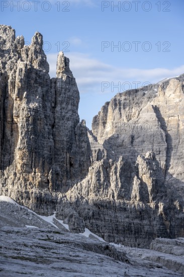 Rocky mountains, Brenta Mountains, Brenta-Adamello Natural Park, Trentino, Italy