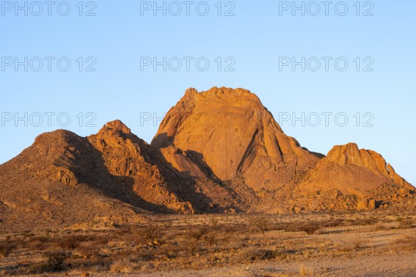 Impressive rock formation of Spitzkoppe under blue sky, Spitzkoppe, Namibia