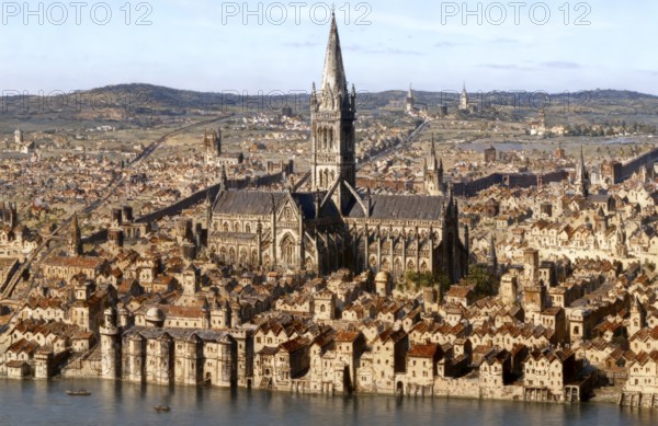 View of St Paul's Cathedral, London, England, Europe, 1540