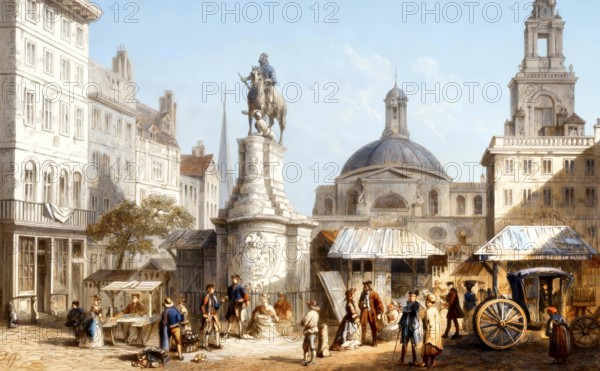 The STOCKS MARKET, Site of the Mansion House, London, 18th century