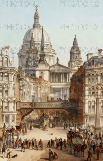 View of St Paul's Cathedral, London, England, Europe, 18th century