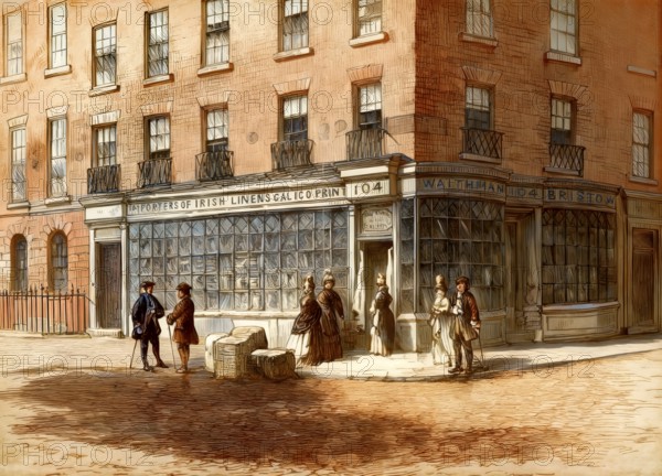 Waithman's shop in Fleet Street, London, Alderman Robert Waithman, 1764-1833, Politician and Lord Mayor of London, England, United Kingdom