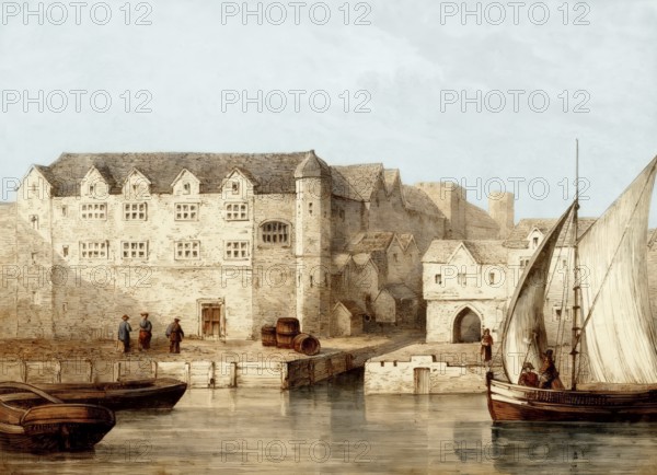 Bridewell Palace, London 1666, the first prison and poorhouse, England, United Kingdom