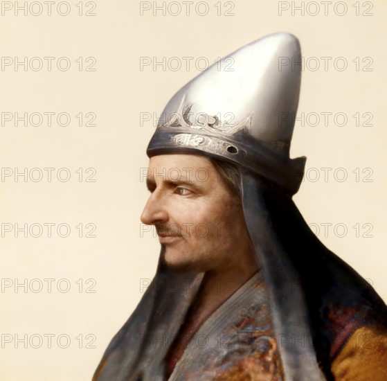 Pope Alexander IV or Alessandro IV, born as Rinaldo di Jenne, c 1199 – 1261, ruler of the Papal States from 12 December 1254 to his death, digitally edited after a painting by Cristofano dell'Altissimo