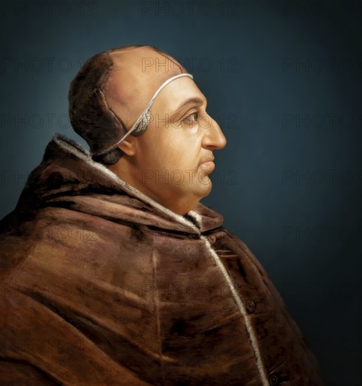 Pope Alexander VI, Alessandro VI, Alexandre VI, Alejandro VI, born Roderic Llançol i de Borja, c.?1431 – 1503, ruler of the Papal States from 1492 until his death in 1503, digitally edited after a painting by Cristofano dell'Altissimo
