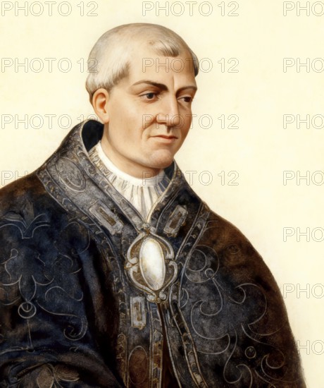 Pope Agatho, Saint Agathon or Agatone, bishop of Rome from 27 June 678 until his death in 681, digitally edited