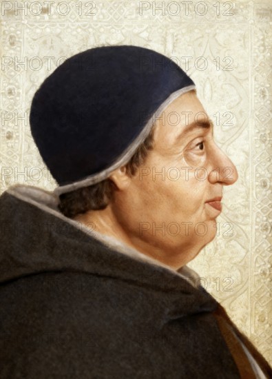 Pope Alexander VI, Alessandro VI, Alexandre VI, Alejandro VI, born Roderic Llançol i de Borja, c.?1431 – 1503, ruler of the Papal States from 1492 until his death in 1503, digitally edited after a painting attributed to Pedro Berruguete