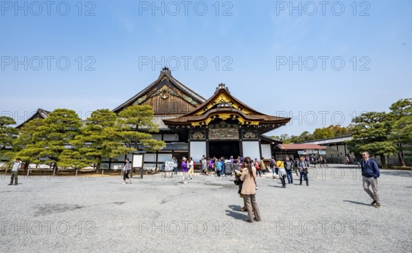 Kuruma-yose building behind the Tosaburai, former imperial villa, Nijo Castle, Kyoto, Japan