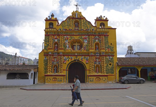 San Andrés Xecul Church, Highlands, Totonicapán Department, Guatemala