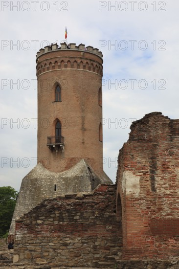 The royal courtyard, Curtea Domneasca, in Targoviste, Romania. The ruins of the fortress are known for their connection to Vlad the Impaler, who was the inspiration for the Dracula legend