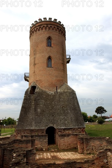 Part of the princely court with the Chindia Tower, in Targoviste, once the residence of Wallachian princes, including Vlad III Dracula, better known as Vlad the Impaler, Wallachia region, Romania