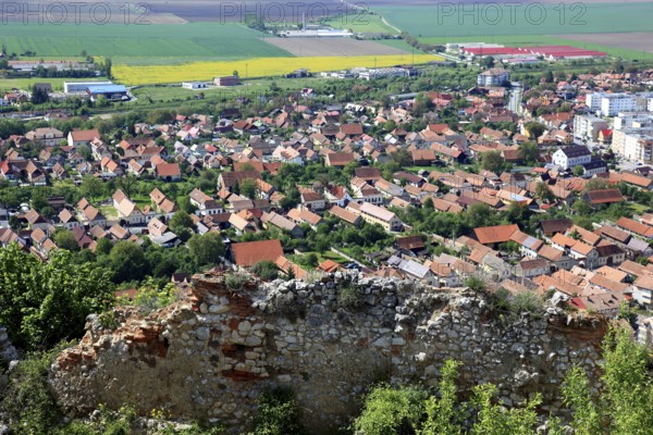 View of the town of Rasnov, near Brasov, Brasov, in Romania