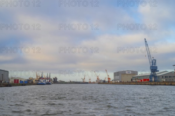 View of Kaiserhafen Eins in Bremerhaven, Bremen, Germany