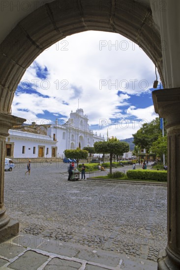 Cathedral of Antigua Guatemala at Plaza Central, Catedral de San José, Old Town, Antigua, Sacatepéquez Department, Guatemala