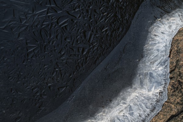 Ice structures with detailed texture, corpostrom, corpo or corppo, southwestern archipelago, Finland