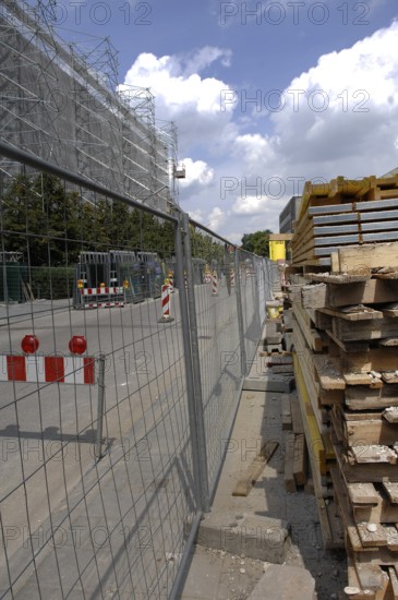 Barrier fence at a construction site