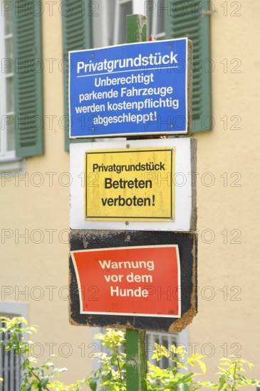 Warning and prohibition signs