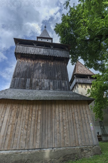 Towers of the Birthälm fortified church, 15th century, Biertan, Transylvania, Romania