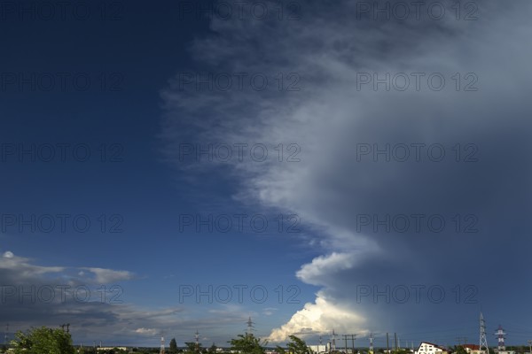Imminent storm over the city of Cluj-Napoca, Transylvania, Romania