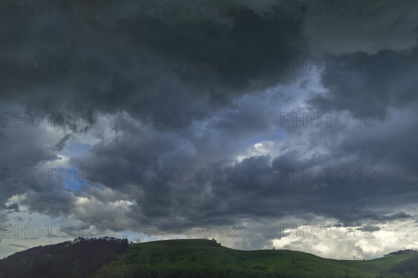 Rain clouds in the southern Carpathian Arc, Transylvania, Romania