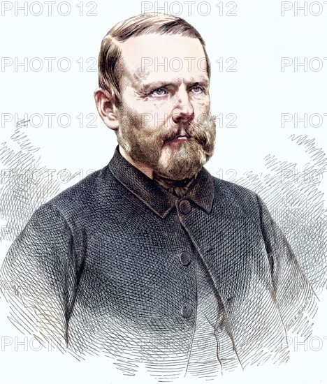 Friedrich Theodor Vischer, 1807 - 1887, was a German writer, poet, playwright and art philosopher, Germany/ Friedrich Theodor Vischer, was a German novelist, poet, playwright, and writer on the philosophy of art, Germany, historical, digitally restored reproduction of an original original from the 19th century, exact original date unknown, subsequently colored