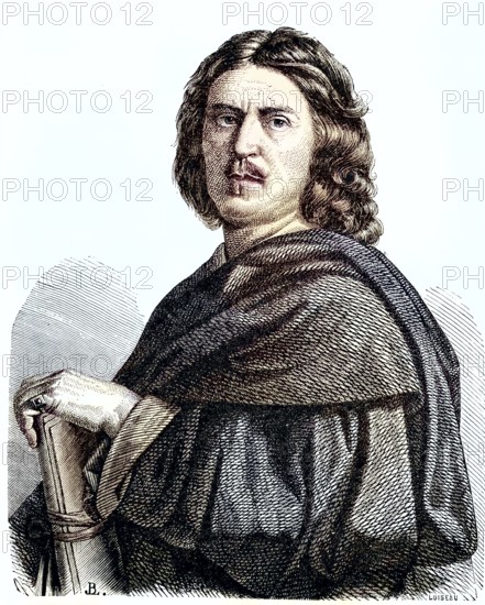 Nicolas Poussin, 1594 - 1665, was the leading painter of the classical French Baroque style, France/Nicolas Poussin, was the leading painter of the classical French Baroque style, France, historical, digitally restored reproduction of an original model from the 19th century, exact original date not known, subsequently colored