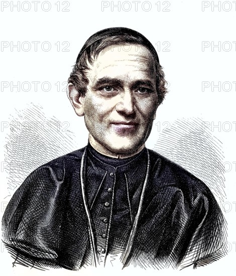 Janos Johann Simor, 1813 - 1891, Cardinal of the Roman Catholic Church, Archbishop of Esztergom and Primate of Hungary/Janos Johann Simor, Cardinal of the Roman Catholic Church, Archbishop of Esztergom and Primas of Hungary, historical, digitally restored reproduction of an original model from the 19th century, exact original date unknown, subsequently colored