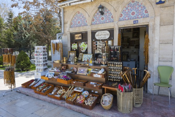 Small shop selling traditional souvenirs and crafts, Konya, Central Anatolia, Turkey