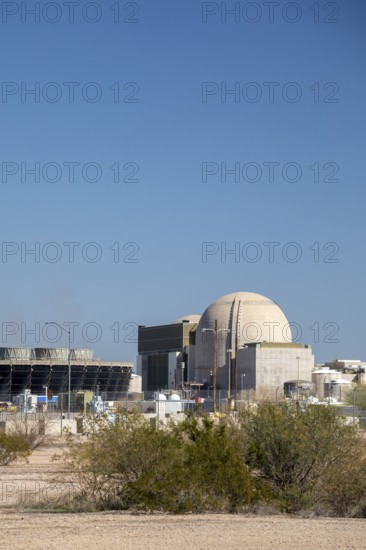 Tonopah, Arizona - The Palo Verde Nuclear Power Plant. It is one of the largest nuclear plants in the U.S, and the only one not located on a large body of water. It uses recycled wastewater from the Phoenix area