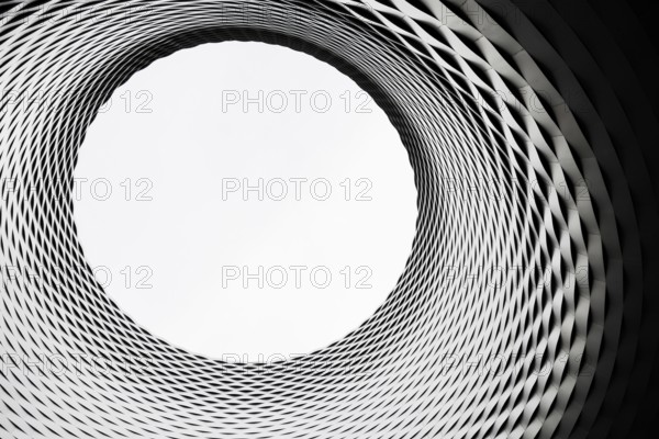 Hall ceiling, modern architecture, new Messe Basel building, architects Herzog and de Meuron, Basel, Canton of Basel-Stadt, Switzerland