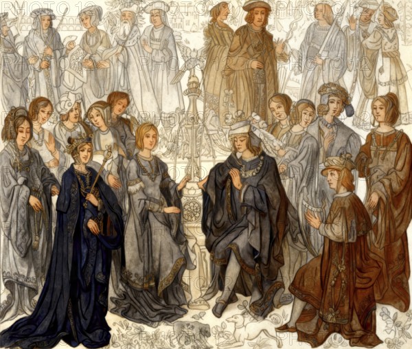 The marriage of Louis XII with Anne of Brittany, tapestry of the 15th century