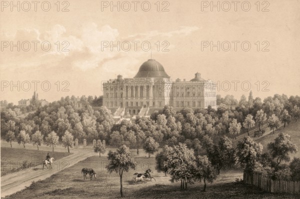 The Capitol in Washington, around 1880, America, authentic, digitally restored reproduction from a 19th century model, exact date of depiction unknown, historical
