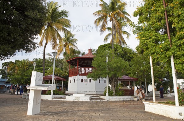 Park or Parque Isla de Flores in Flores, Petén Department, Guatemala