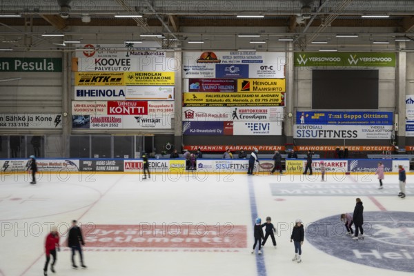 Skater in ice rink, Heinola, Finland
