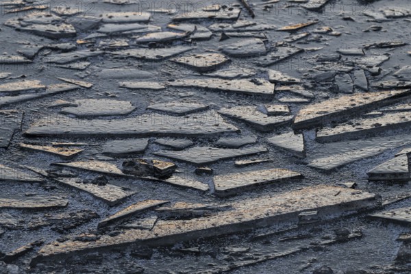 Sliced pieces of ice, blue ice, winter, Finland