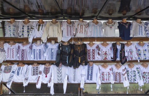 Traditional embroidered blouses as souvenirs, Vorone?, Buckowina, Romania