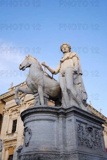 Castor and Pollux Statue, Piazza di Campidoglio, Capitol Square, Rome, Lazio, Italy