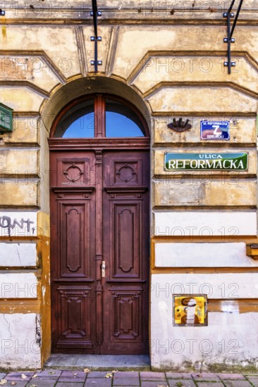 Details of the old town lanes, Krakow, Poland