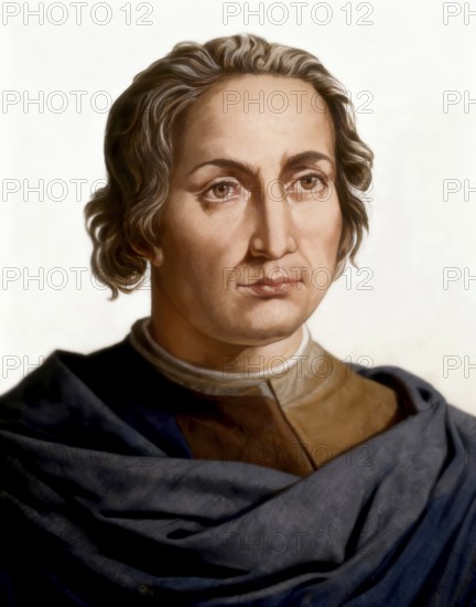 Christopher Columbus, 1451 - 1506, Italian navigator, digitally optimized