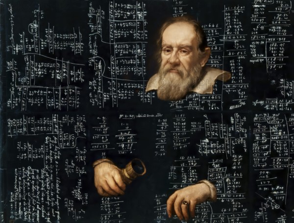 Galileo Galilei, 1564 - 1642, Italian astronomer, handwritten scientific notes