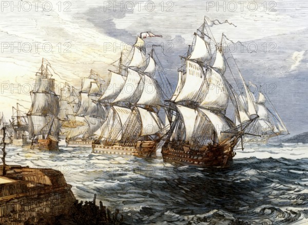 The Battle of Amoy, present-day Xiamen, Xiamen Island, Fujian, First Opium War, 1841