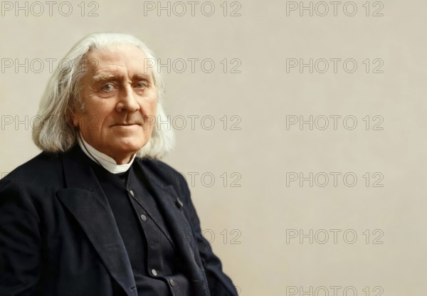 Portrait of Franz Liszt, 1811-1886, Hungarian composer, virtuoso pianist, photograph by Nadar, about 1870