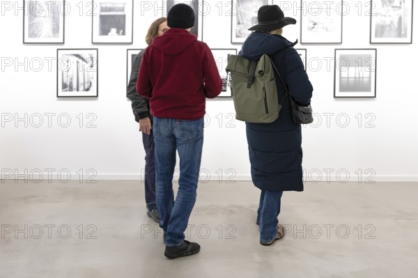 Visitors to an exhibition, Bavaria, Germany