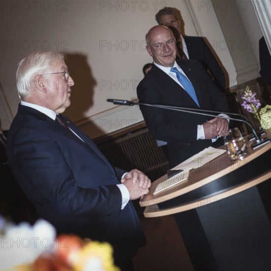 Frank-Walter Steinmeier, Federal President, gives a speech in front of a dinner in honor of the Honorary Citizen of Berlin, Federal President Frank-Walter Steinmeier, given by Kai Wegner, Governing Mayor of Berlin, at Berlin's Red Town Hall on 28.01.2026