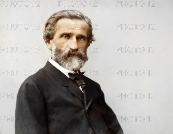 Giuseppe Fortunino Francesco Verdi, 1813Giuseppe Fortunino Francesco Verdi, 1813 – 1901, Italian composer, digitally edited after a photograh of Ferdinand Mulnier – 1901, Italian composer