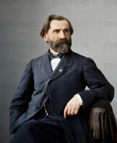 Giuseppe Fortunino Francesco Verdi, 1813 – 1901, Italian composer, digitally edited after a photograh by Nadar