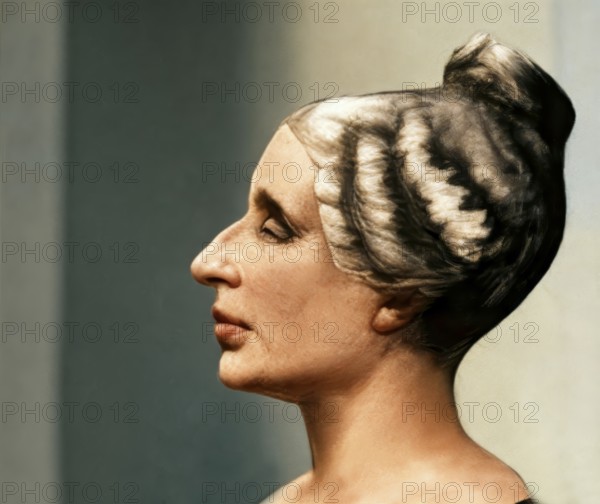 Bust of Marie-Sophie Germain, 1776 –1831, French mathematician, physicist and philosopher, digitally edited