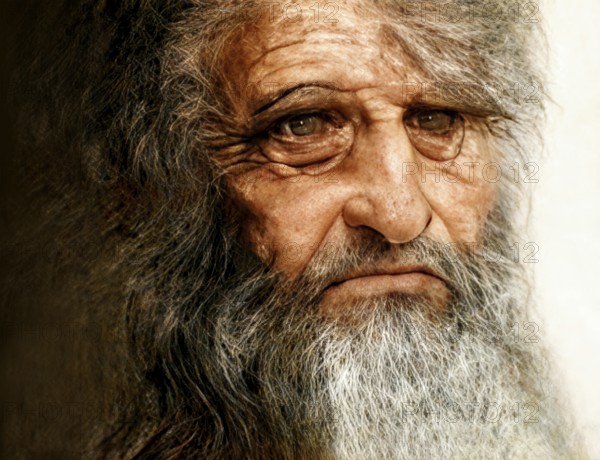 Leonardo da Vinci, 1452 - 1519, Italian painter, sculptor, architect and engineer, digitally edited