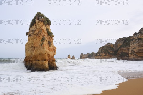 Rocks on the beach, Praia Dona Ana, Lagos, Algarve, Portugal